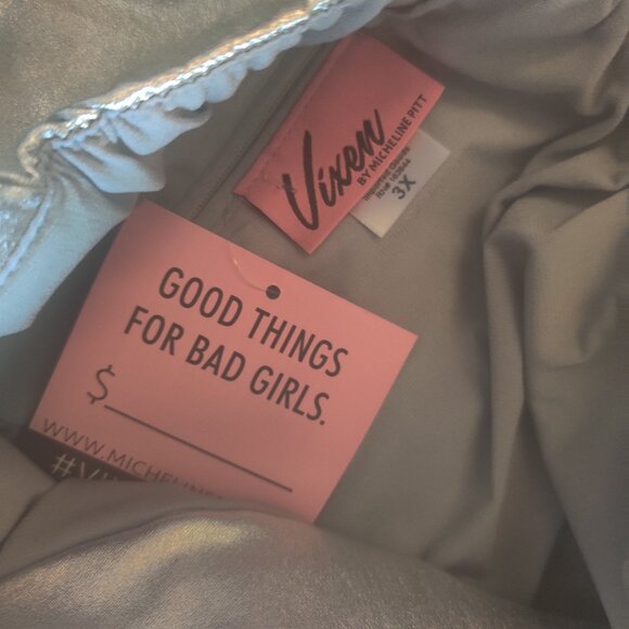 Vixen by Micheline Pitt  laminate dress size 3xl New (fits 2x) - Picture 2 of 3